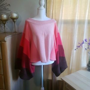 JLO wide arm cropped sweater